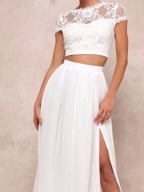 Lulus white two-piece set